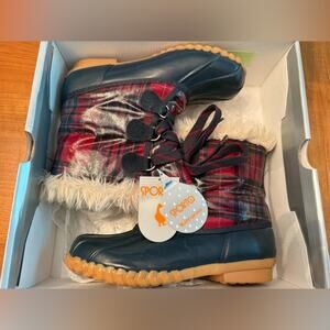 Sporto Plaid Winter Duck Boots Size 7M